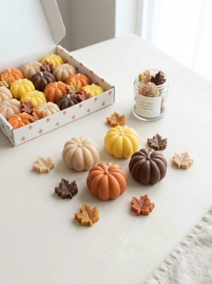 Coffret Citrouilles d’Automne – Bougies parfumées