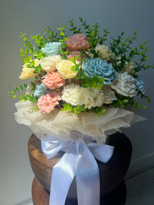 Grand bouquet personnalisé thème Jardin Secret
