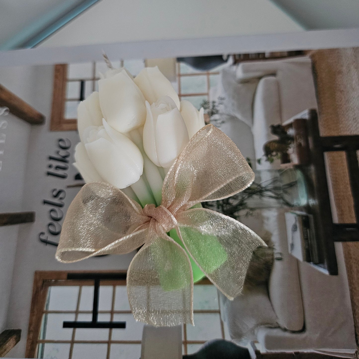 Bougie Tulipes Blanches Parfumée