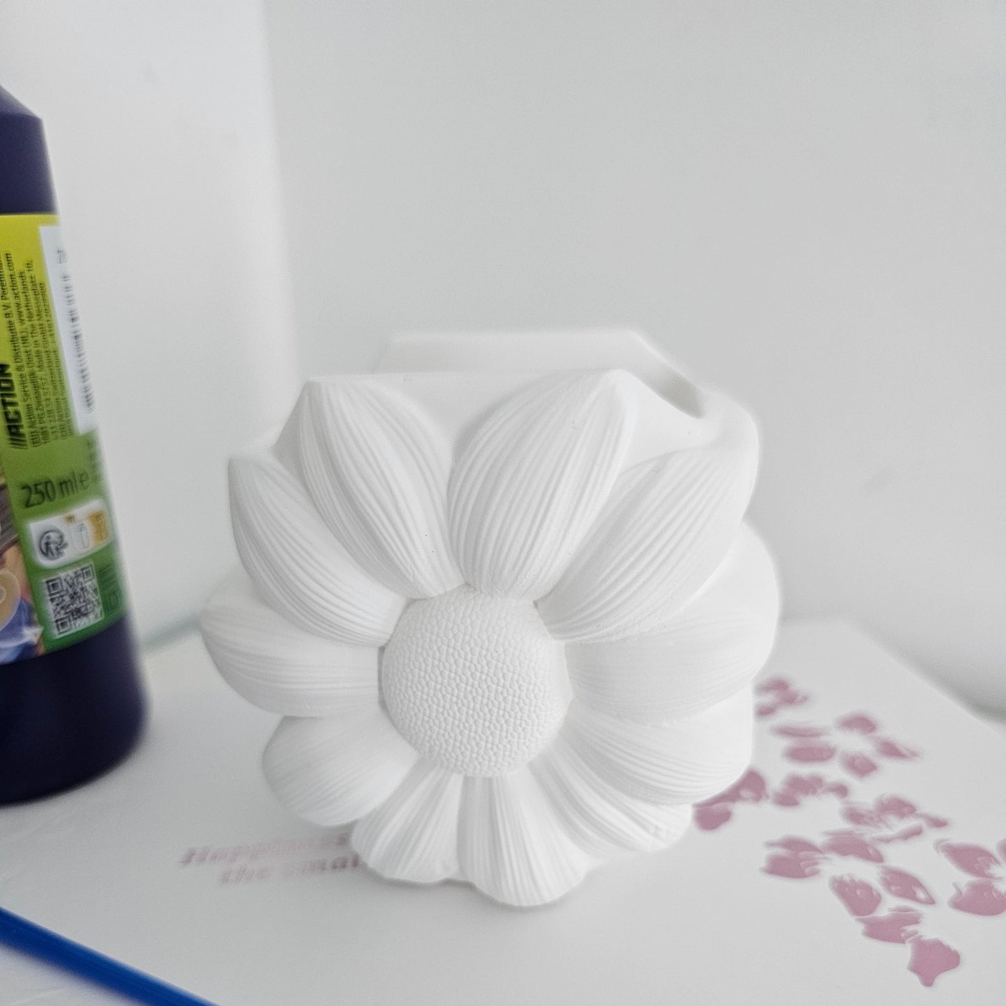 Pot à peindre en forme de fleur – Porte-stylo