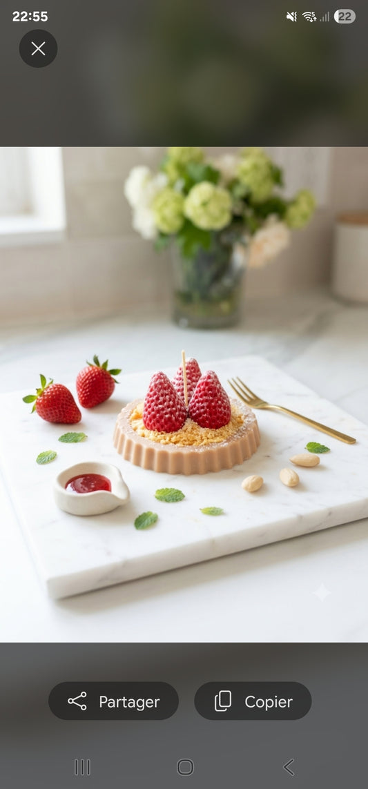 Bougie parfumée tarte aux fraises