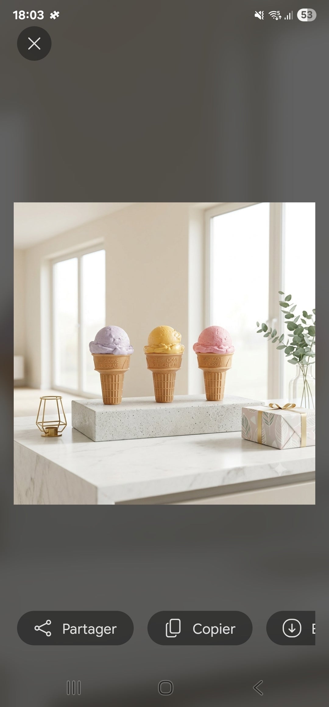 Bougie parfumée glace