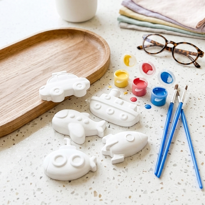 Kit de Peinture sur Céramique - Formes Florales