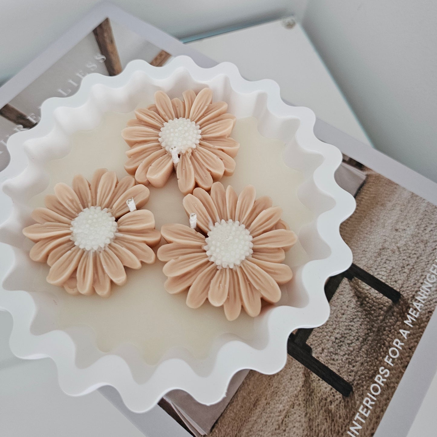 Bougie Céramique Fleur