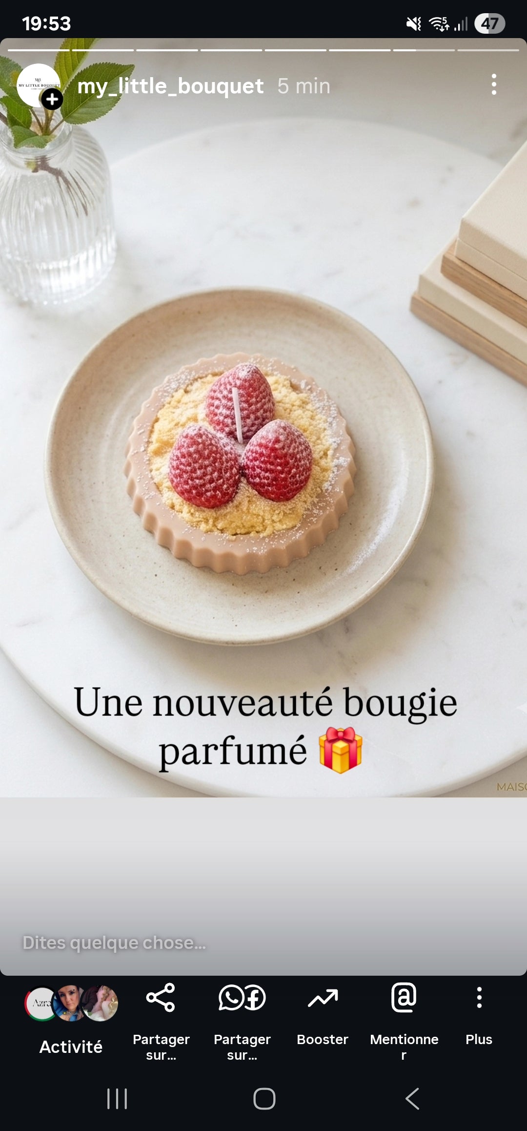 Bougie parfumée tarte aux fraises