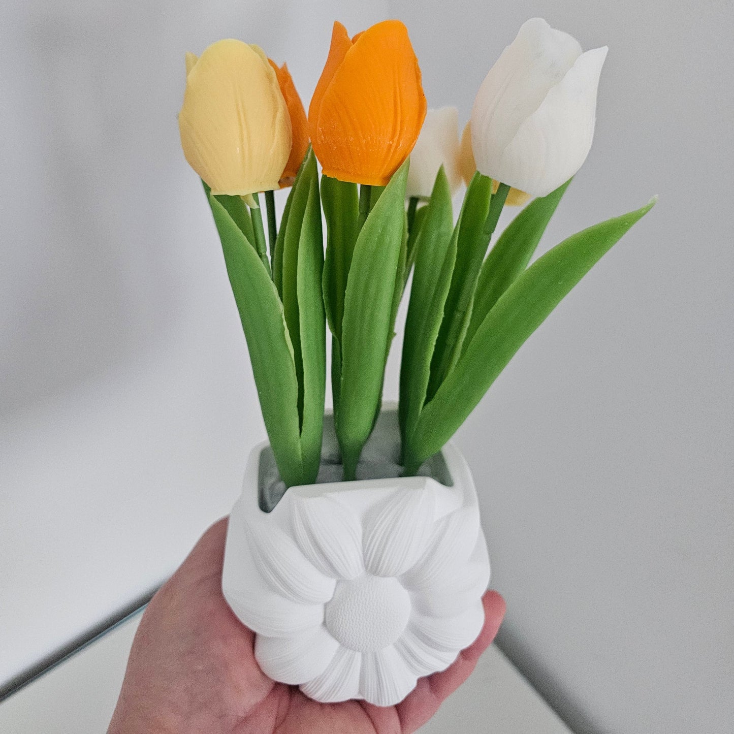 Bouquet Bougies Parfumé Printemps Tulipes