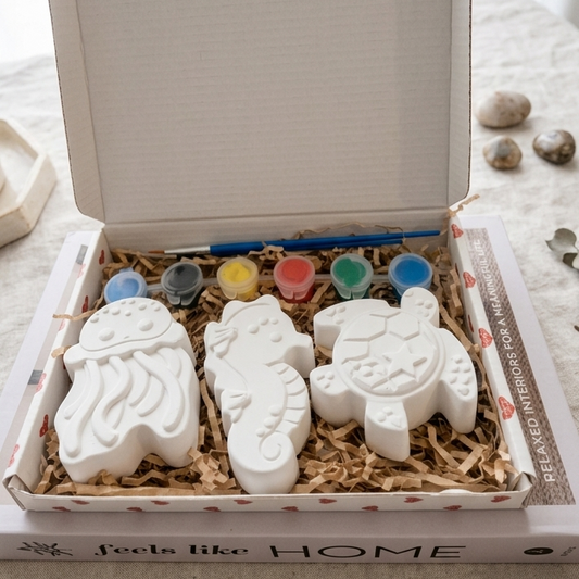 Coffret Peinture Céramique Enfant - 3 Figurines à Peindre