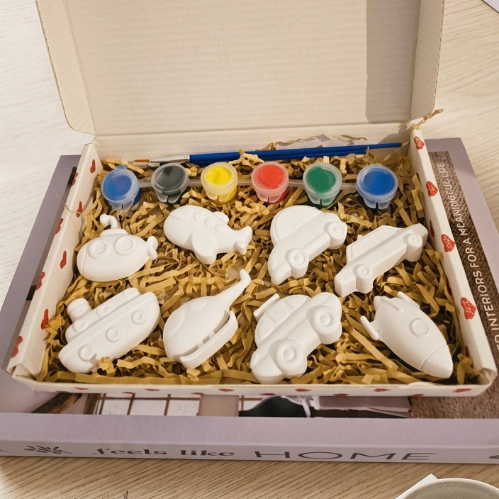Coffret Peinture Céramique Enfant - Véhicules