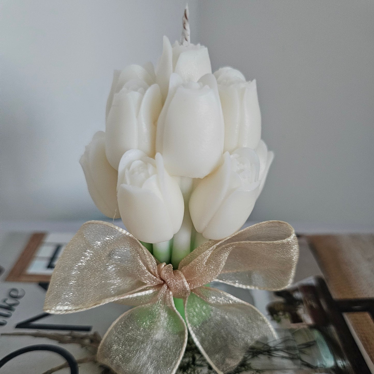 Bougie Tulipes Blanches Parfumée