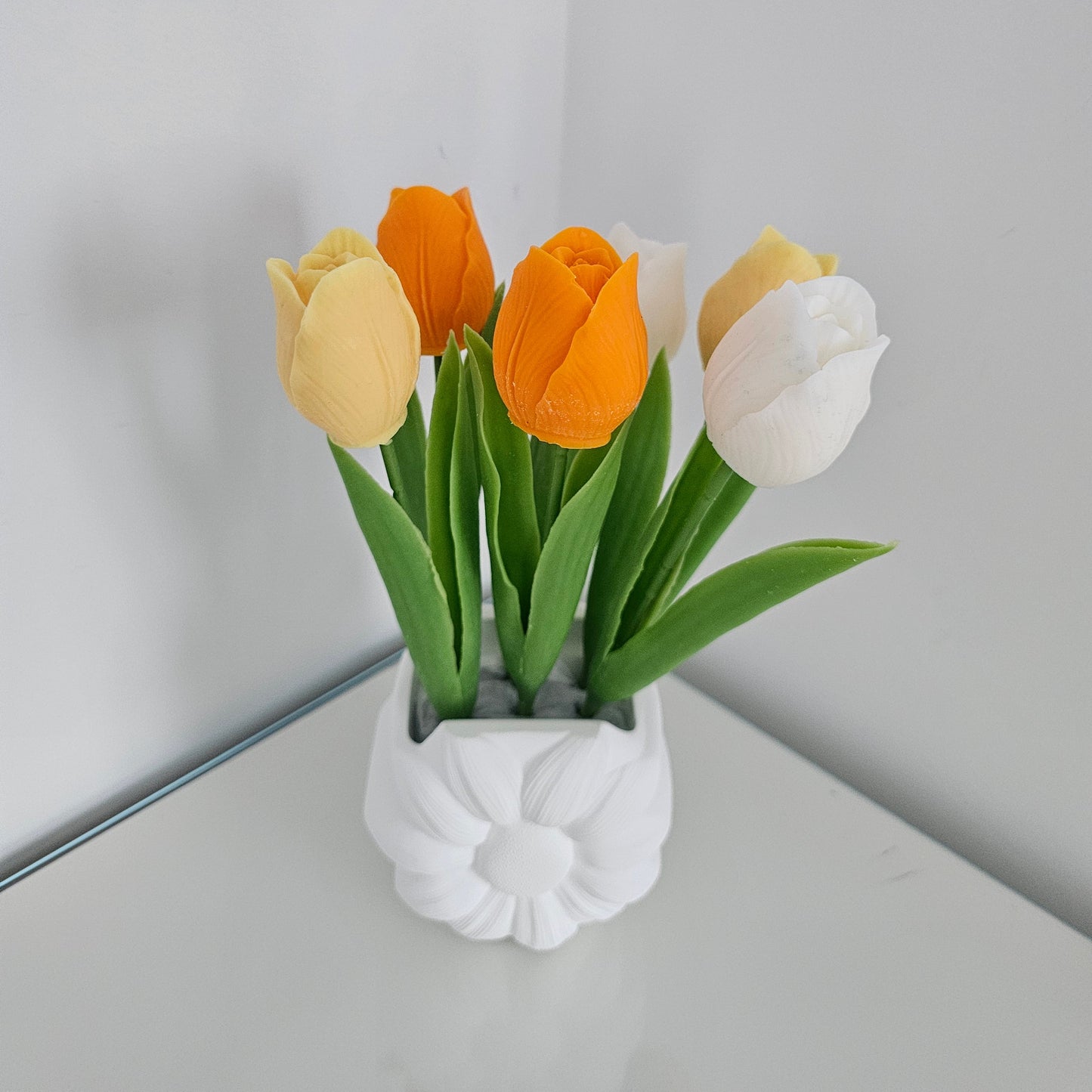 Bouquet Bougies Parfumé Printemps Tulipes