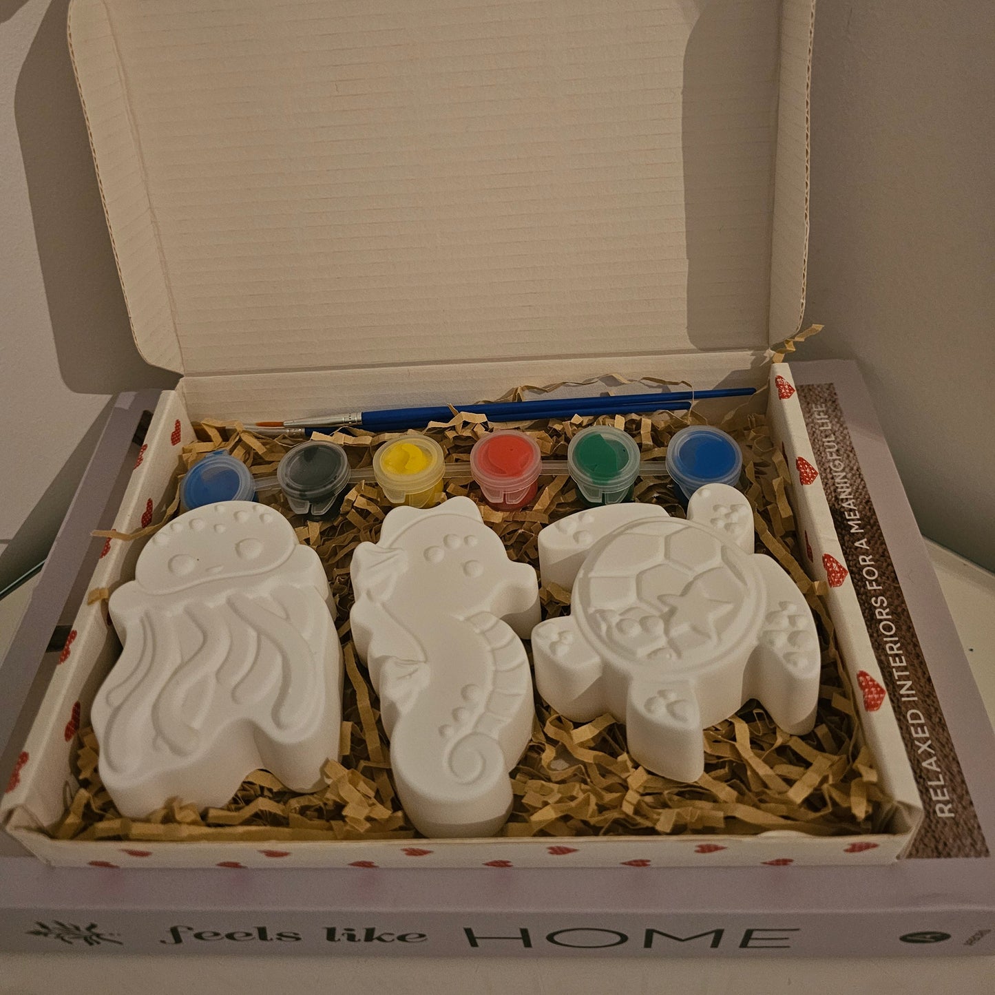 Coffret Peinture Céramique Enfant - 3 Figurines à Peindre