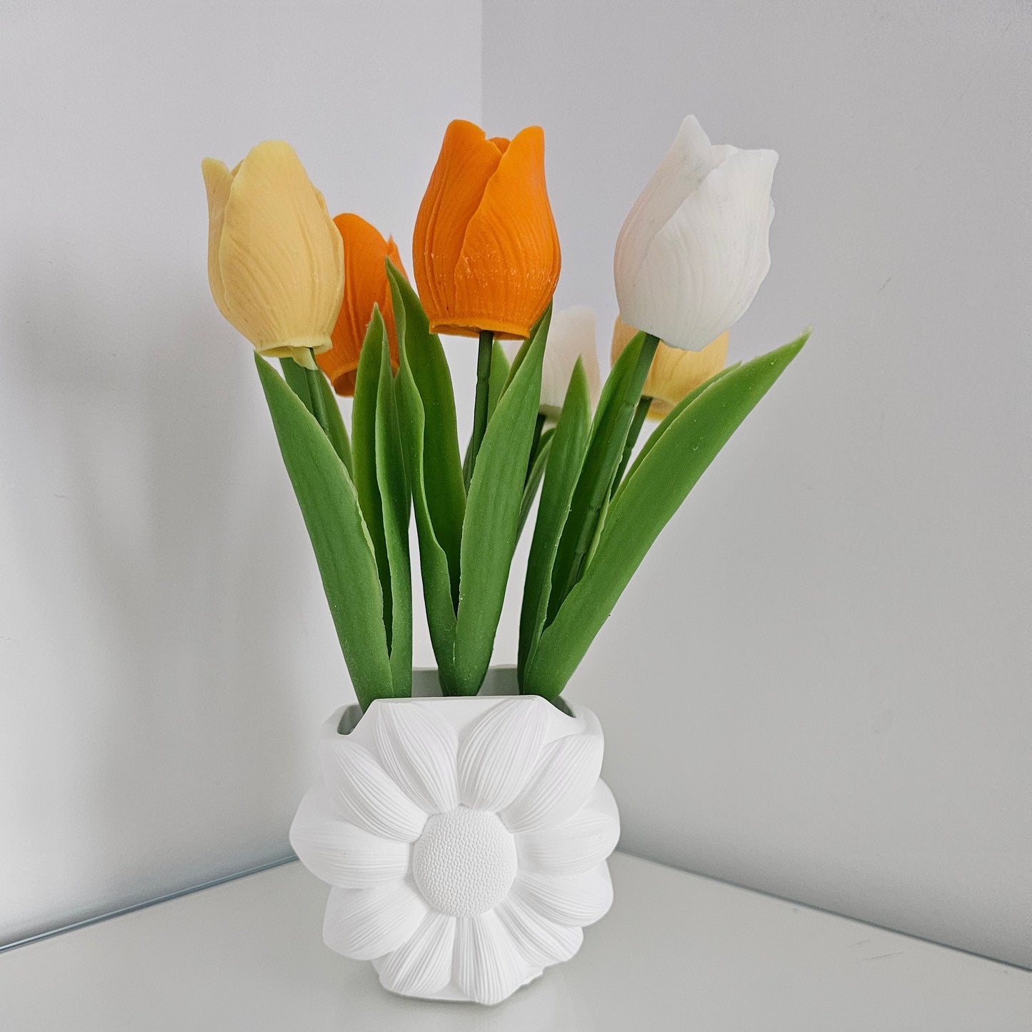 Bouquet Bougies Parfumé Printemps Tulipes